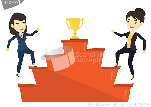 Image of Women competing for the business award.