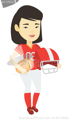 Image of Rugby player vector illustration.