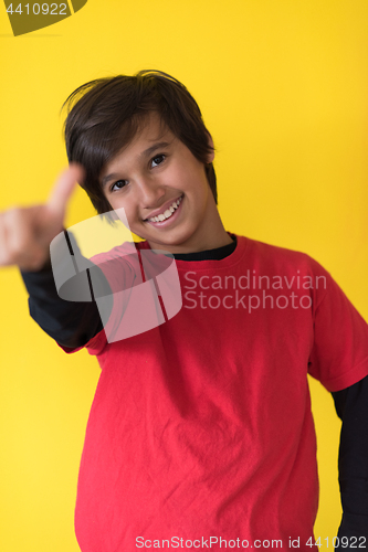 Image of Portrait of a happy young boy