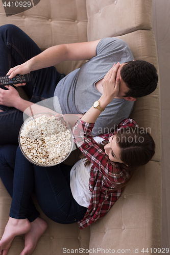 Image of young handsome couple enjoying free time