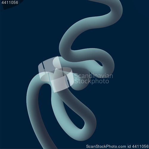 Image of Abstract fluid line. Gradient flow design. Vector