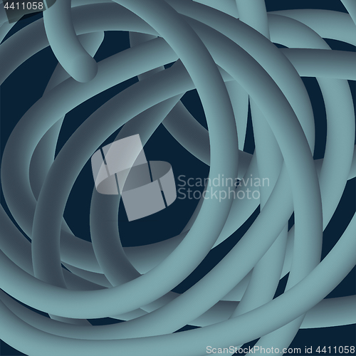 Image of Abstract fluid line. Gradient flow design. Vector