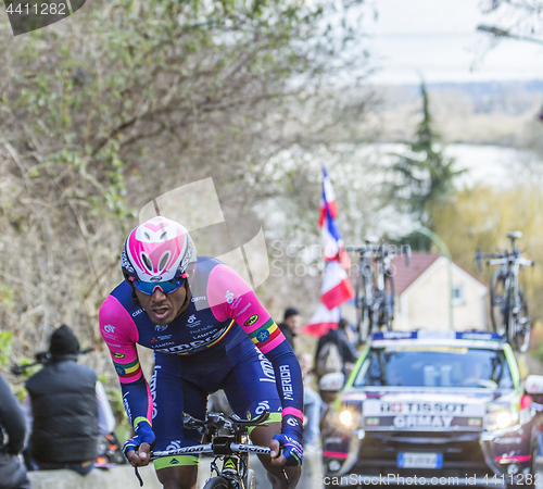 Image of The Cyclist Tsgabu Gebremaryam Grmay - Paris-Nice 2016