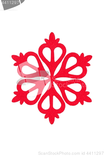 Image of Christmas snowflake on white