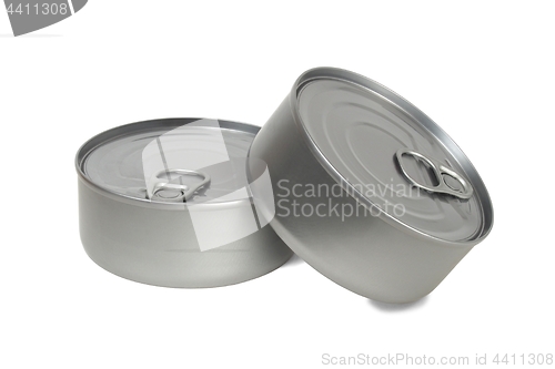 Image of Tin Cans on White