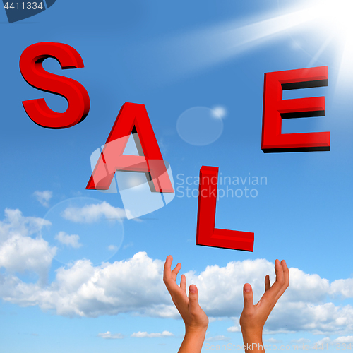 Image of Catching Sale Word As Symbol for Discounts And Promotions
