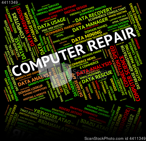 Image of Computer Repair Means Repairs Communication And Mend