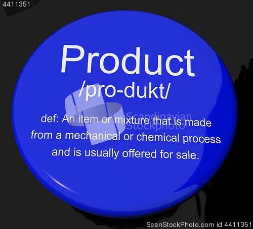 Image of Product Definition Button Showing Goods For Sale At A Store