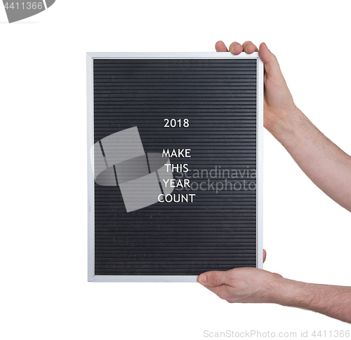 Image of Very old menu board - New year - 2018