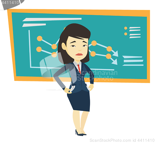 Image of Bancrupt business woman vector illustration.