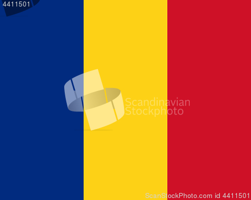 Image of Colored flag of Romania