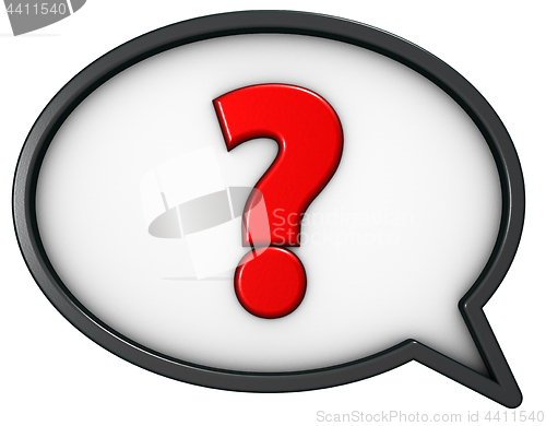 Image of speech bubble and question mark