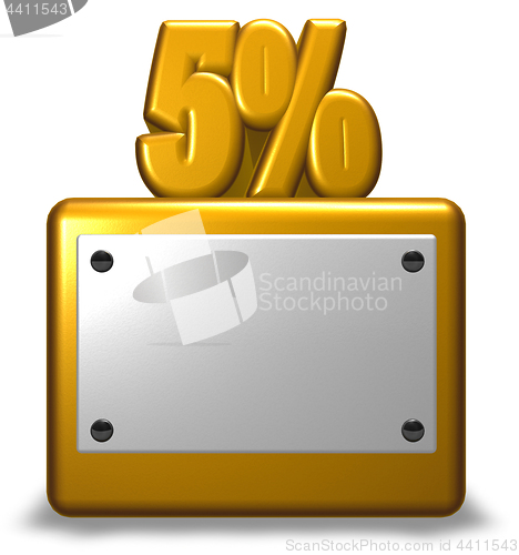 Image of golden number and percent symbol