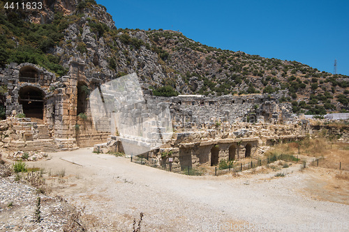 Image of Ancient lycian Myra rock tomb