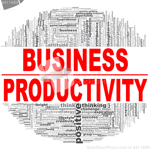 Image of Business productivity word cloud