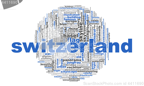 Image of Switzerland word cloud