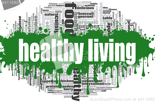 Image of Healthy living word cloud
