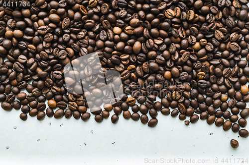 Image of Surface with coffee beans