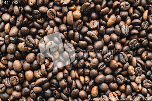 Image of Surface with coffee beans