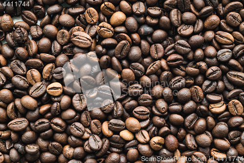 Image of Surface with coffee beans