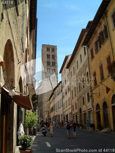 Image of Church tower in Arezzo