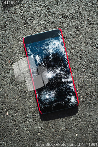 Image of Smartphone with broken screen