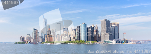 Image of Panoramic view of Lower Manhattan, New York City, USA