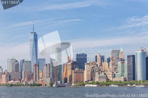 Image of Panoramic view of Lower Manhattan, New York City, USA