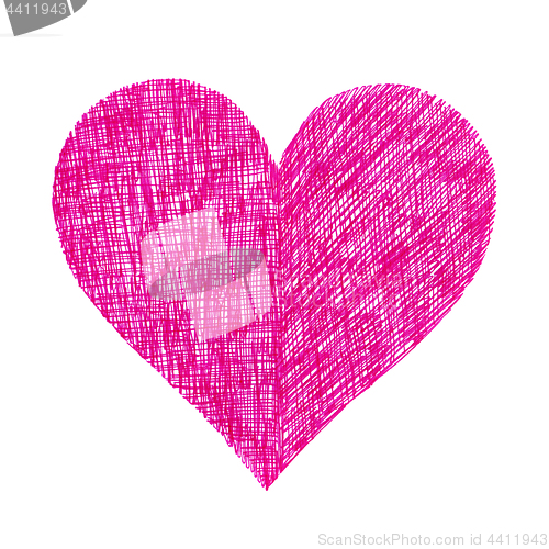 Image of Abstract bright heart on white background