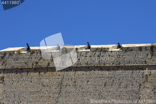 Image of Canons on the old walls of the old town of Ibiza