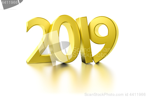 Image of golden happy new year 2019