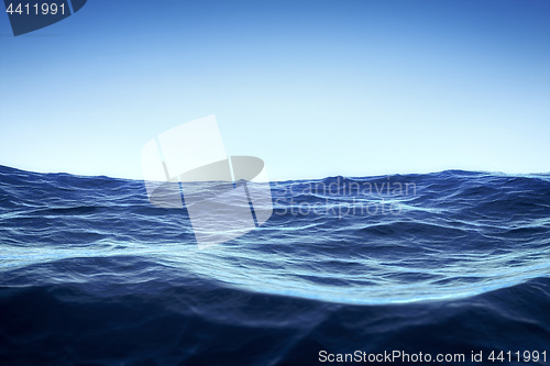 Image of blue sky over the ocean