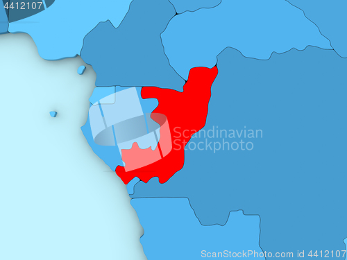 Image of Congo on 3D map