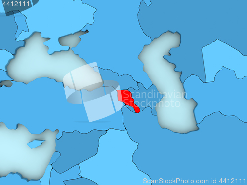 Image of Armenia on 3D map