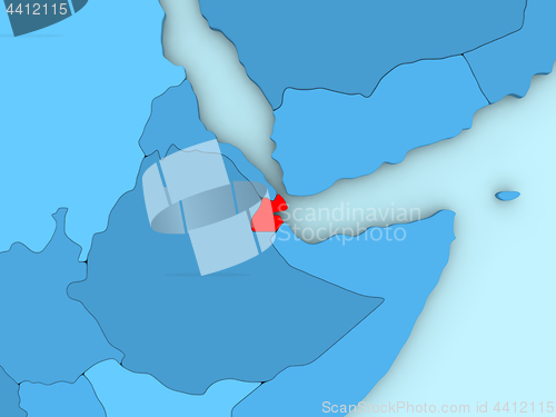 Image of Djibouti on 3D map