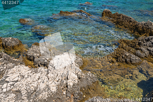 Image of Rocky beach in Istria, Croatia