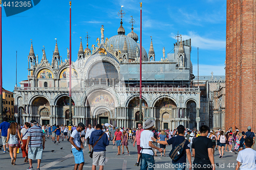 Image of VENICE, ITALY - JULY 14, 2016: St Mark\'s Basilica in Venice