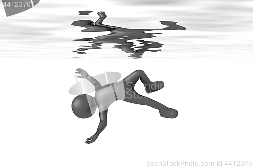 Image of floating man in the water