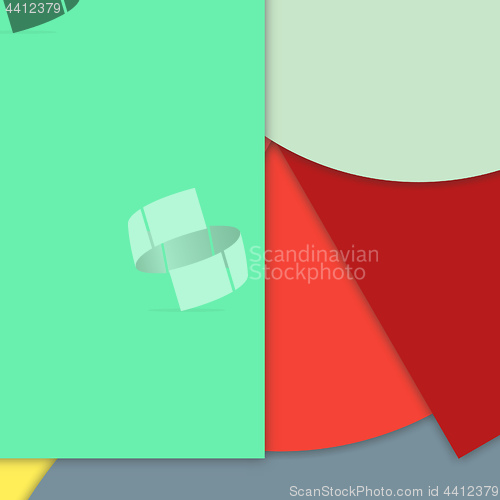 Image of modern layered flat shapes background