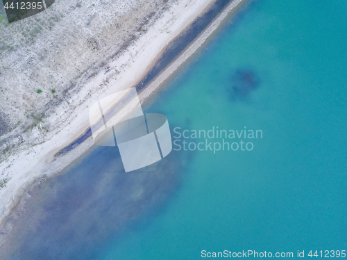 Image of Blue lake abstract view