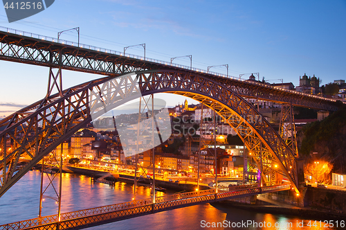 Image of Dom Luis bridge. Porto, Portugal