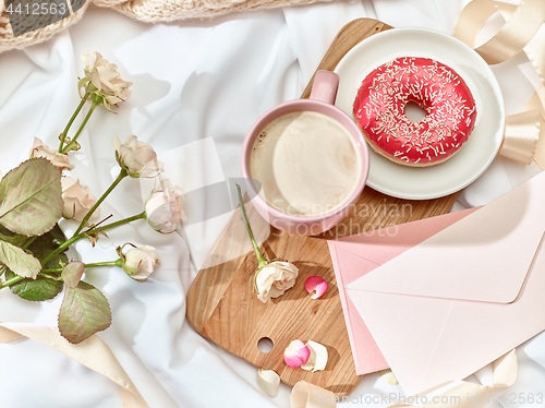 Image of The Love letter concept on table with envelope