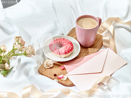 Image of The Love letter concept on table with envelope