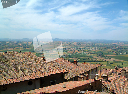 Image of cortona roof tops