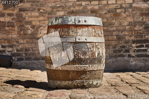 Image of Old wooden barrel