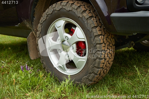 Image of Wheel of a 4x4 vehicle