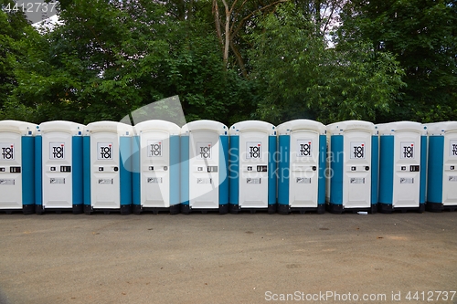Image of Toilets installed at a public event