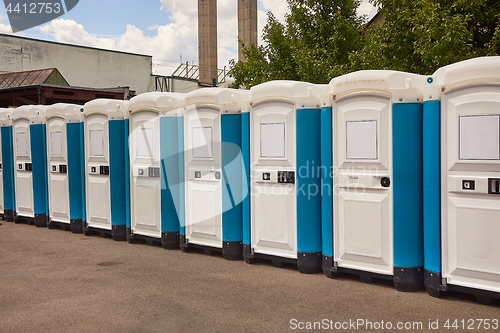 Image of Toilets installed at a public event