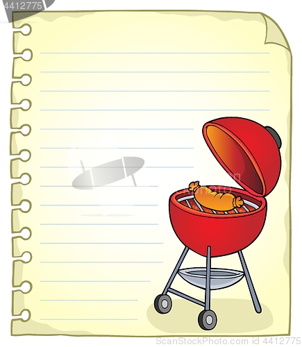 Image of Notepad page with barbeque topic 1