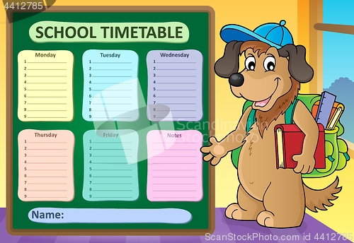 Image of Weekly school timetable design 8